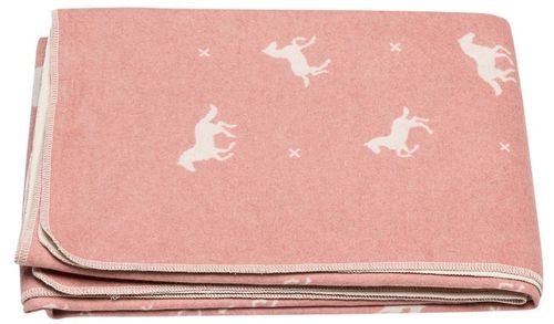 David Fussenegger Kinderdecke Juwel 'Pferde allover' 140 x 200 cm Rouge - Rosa