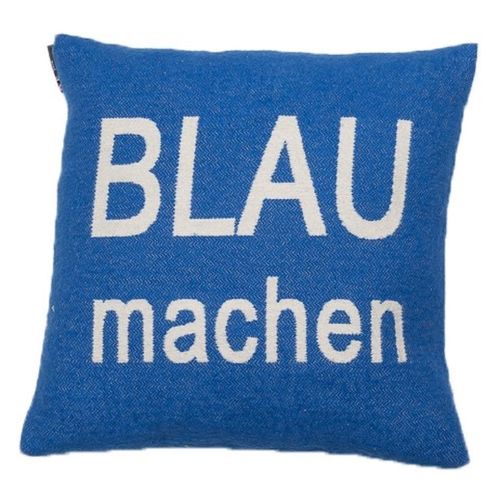 David Fussenegger Kissenhülle Silvretta 'Blau machen' 40 x 40 cm Königsblau