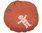 David Fussenegger Kissen gefüllt Juwel 'Mars' ∅ 40 cm Terracotta