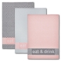 Preview: Dyckhoff Geschirrtuch 3-Set 'eat & drink' 50 x 70 cm