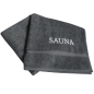 Preview: framsohn Walkfrottier- Saunatuch mit Stick 'SAUNA' 67 x 200 cm