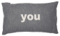 Preview: David Fussenegger Kissenhülle Silvretta 'you' 30 x 50 cm Grau