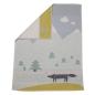 Preview: David Fussenegger Babydecke Lili mit Stick 'Wolf' 70 x 90 cm Nordsee - Blau