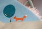 Preview: David Fussenegger Babydecke Juwel Stickerei 'Fuchs' 70 x 90 cm Blau