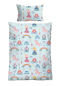 Preview: Biberna Feinbiber Kinder - Bettwäsche 'Little Princess' 100 x 135 cm Ciel- Blau
