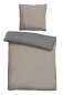 Preview: Biberna Linon Bettwäsche 'Uni' 135 x 200 cm Taupe