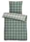 Preview: Biberna Feinbiber Bettwäsche 'Karo Tartan' 135 x 200 cm Salbei