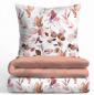 Preview: Biberna Tencel Bettwäsche 'Floral' 135 x 200 cm Terra