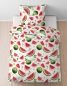 Preview: Castell Renforcé Bettwäsche 'Wassermelone' 135 x 200 cm Rot