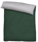 Preview: Biberna Melange- Flanell Bettwäsche 'Uni' 135 x 200 cm Dunkelgrün