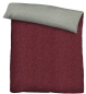 Preview: Biberna Melange- Flanell Bettwäsche 'Uni' 135 x 200 cm Burgund
