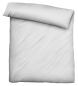 Preview: Biberna Tencel Bettwäsche 'Uni' 135 x 200 cm Silber - Grau