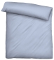 Preview: Biberna Tencel Bettwäsche 'Uni' 135 x 200 cm Eisblau