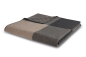 Preview: Biederlack Merino-Wolldecke 'Frame' 150 x 200 cm Braun