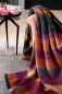 Preview: Biederlack Fransenplaid 'Mohair Look' 130 x 190 cm Anthrazit - Violett
