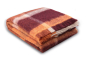 Preview: Biederlack Fransenplaid 'Mohair Look' 130 x 190 cm Orange