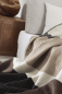 Preview: Biederlack Wohn- und Kuscheldecke 'Origin Check' 150 x 200 cm Braun