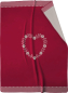 Preview: Biederlack Wohn- und Kuscheldecke 'Heart-Warming' 150 x 200 cm Rot