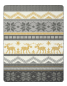 Preview: Biederlack Wohn- und Kuscheldecke 'Winter Knit' 150 x 200 cm Grau