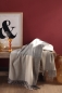 Preview: Biederlack Fransenplaid 'Desire' 130 x 170 cm Grey - Grau
