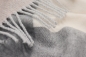 Preview: Biederlack Fransenplaid 'Desire' 130 x 170 cm Grey - Grau