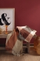 Preview: Biederlack Fransenplaid 'Desire' 130 x 170 cm Camel