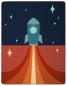 Preview: Biederlack Babydecke 'Little Rocket' 75 x 100 cm Blau
