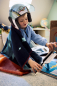 Preview: Biederlack Babydecke 'Little Rocket' 75 x 100 cm Blau