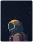Preview: Biederlack Kinderdecke 'Astronaut' 150 x 200 cm Blau