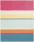 Preview: Biederlack Fransenplaid 'Happy Stripe' 130 x 170 cm Bunt