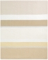 Preview: Biederlack Fransenplaid 'Sand Stripe' 130 x 170 cm Beige