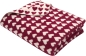 Preview: David Fussenegger Kurzflor- Wohndecke Savona 'Herzen' 150 x 200 cm Bordeaux - Rot