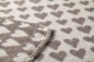 Preview: David Fussenegger Kurzflor- Wohndecke Savona 'Herzen' 150 x 200 cm Rauch - Beige
