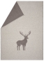 Preview: David Fussenegger Wohndecke Luca 'Hirsch Struktur' 140 x 200 cm Braun