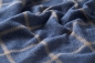 Preview: David Fussenegger Wohndecke Silvretta 'Karo' 140 x 200 cm Samtblau