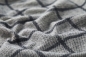 Preview: David Fussenegger Wohndecke Silvretta 'Karo' 140 x 200 cm Rohweiß
