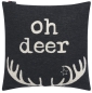 Preview: David Fussenegger Kissenhülle Silvretta 'oh deer' 50 x 50 cm Anthrazit