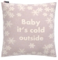 Preview: David Fussenegger Kissenhülle Silvretta 'Baby it's cold outside' 50 x 50 cm Hellviola