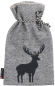 Preview: David Fussenegger Wärmflasche Silvretta 'Hirsch Struktur' 2L 21 x 38 cm Filz - Hellgrau