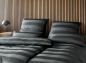 Preview: elegante Mako-Satin Bettwäsche 'En Bloc' 135 x 200 cm Basalt