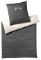 Preview: elegante Soft- Flanell Bettwäsche Alpenchic 'Hirsche' 135 x 200 cm Graphit
