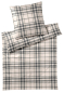 Preview: elegante Soft- Flanell Bettwäsche Alpenchic 'Karo' 135 x 200 cm Natur