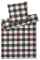 Preview: elegante Soft- Flanell Bettwäsche 'Westminster' 135 x 200 cm Wine - Rot