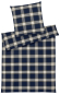 Preview: elegante Soft- Flanell Bettwäsche 'Westminster' 135 x 200 cm Blau