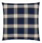 Preview: elegante Soft- Flanell Bettwäsche 'Westminster' 135 x 200 cm Blau