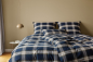 Preview: elegante Soft- Flanell Bettwäsche 'Westminster' 135 x 200 cm Blau