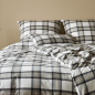 Preview: elegante Soft- Flanell Bettwäsche 'Westminster' 135 x 200 cm Tannengrün