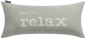 Preview: David Fussenegger Kissen gefüllt Havanna 'time to relax' 26 x 60 cm Hellgrün