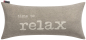Preview: David Fussenegger Kissen gefüllt Havanna 'time to relax' 26 x 60 cm Rauch - Beige