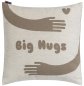 Preview: David Fussenegger Kissenhülle Nova 'Big Hugs' 50 x 50 cm Rohweiß- Beige